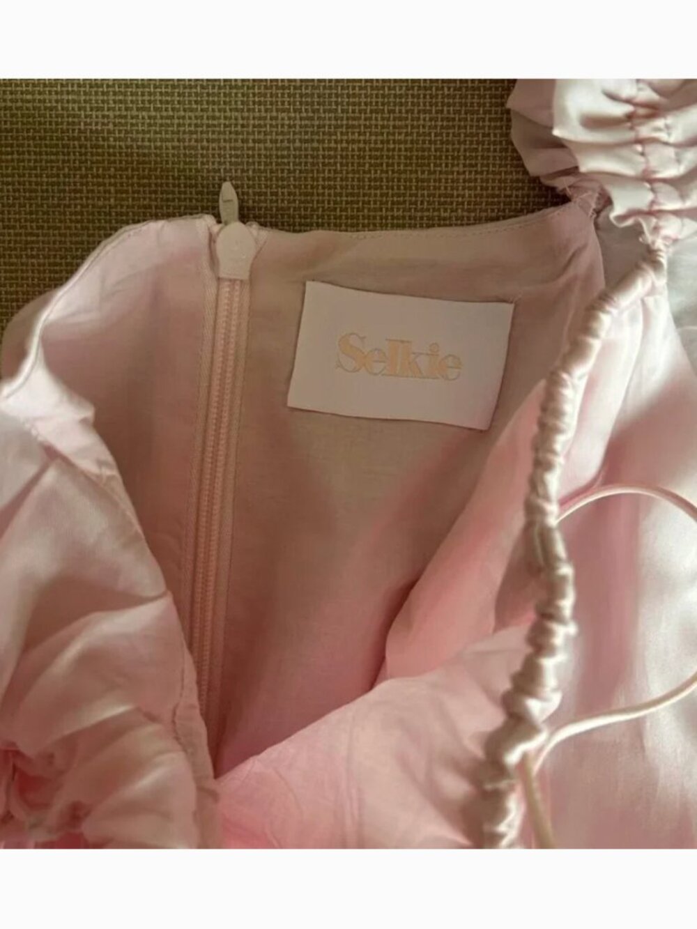 Selkie The Baby Soft Silk Mini Garden Party Dress Sweetheart Pink XSmall - Picture 6 of 7